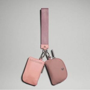 NWT 🍋 Lululemon Wisteria Purple and Twilight Pink Dual Pouch Wristlet